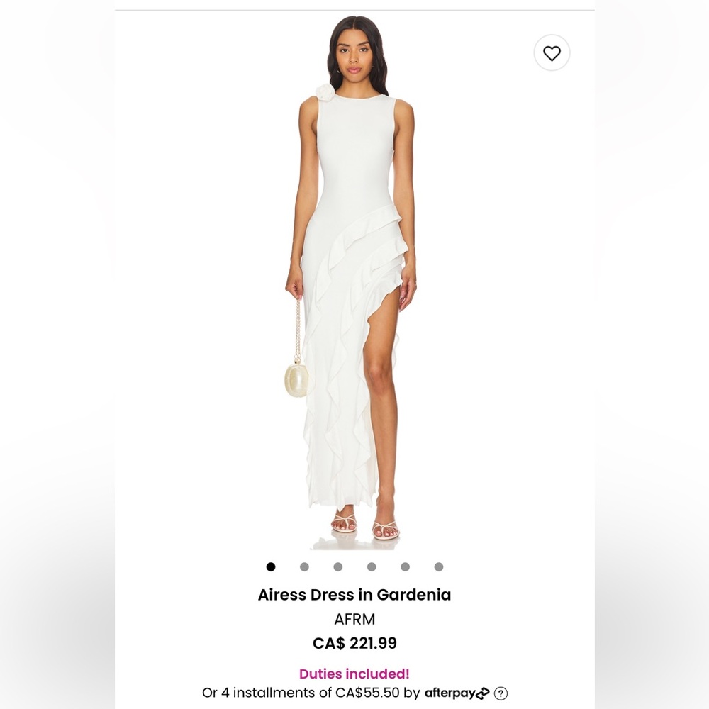 White AFRM dress